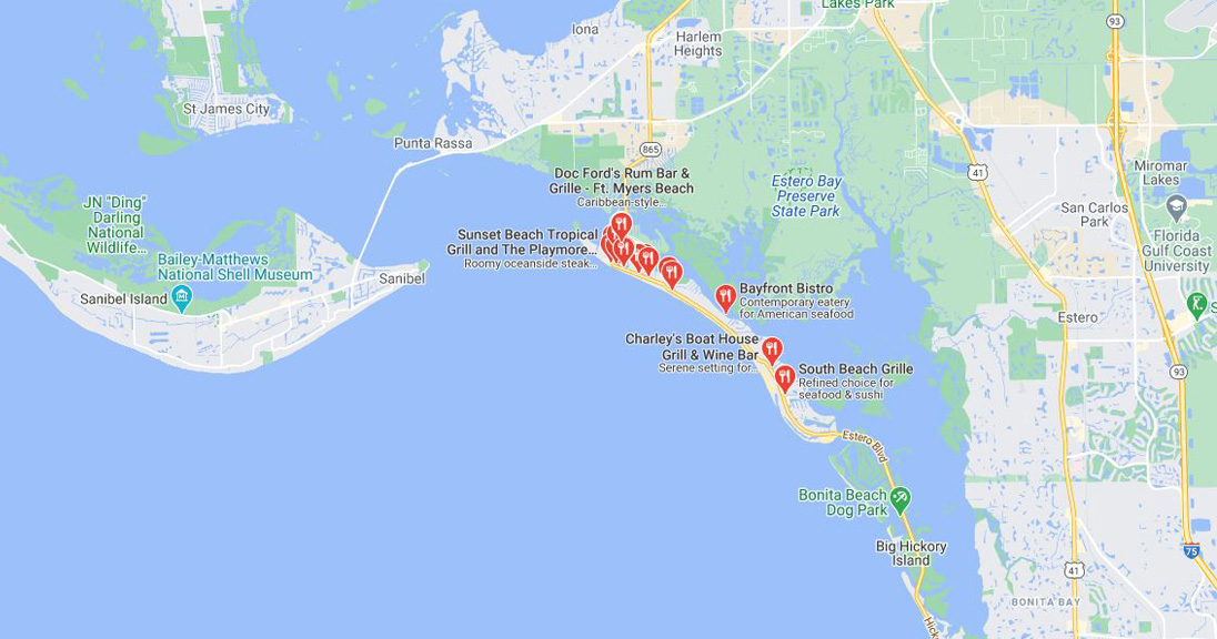 Restaurants-Map-Fort-Myers-Beach-FMB-Life