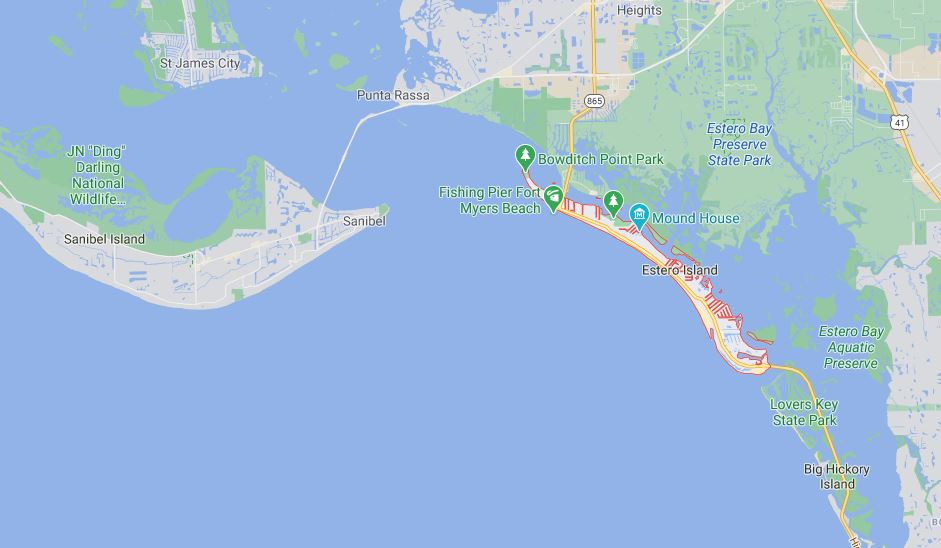 Map Fort Myers Beach-Fort Myers Beach Life